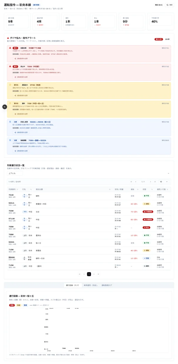 #106 AI に鉄道の運転指令を作らせてみた — 3回目の「対応キュー」手組みで、また部品になった（やってみた #106）
