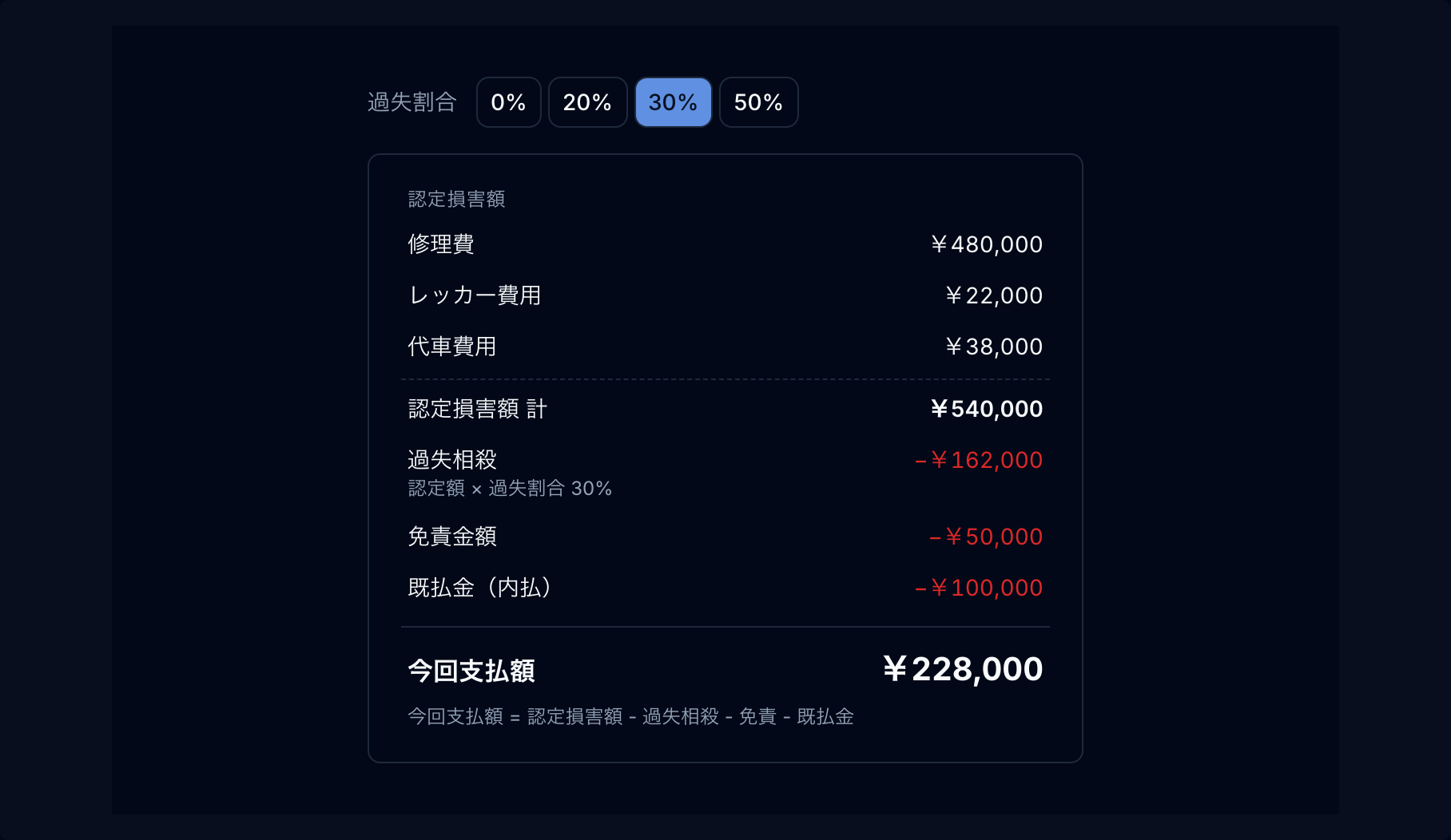 金額内訳 preview